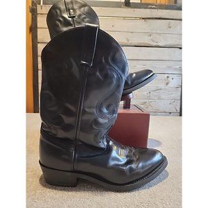 Men's Masterson Leather Western Boots RB915 Oil Chemical Black Size 11 EW